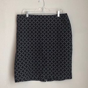 Navy and white skirt